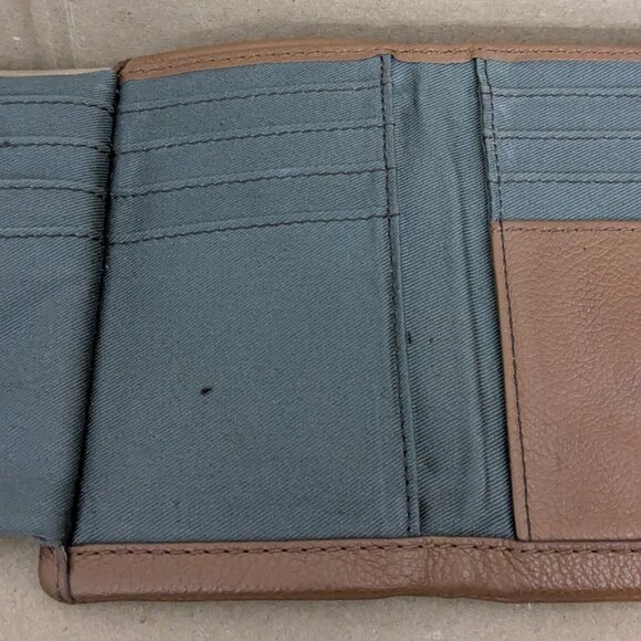 Fossil Brown Leather Wallet Long Live Vintage . - Picture 9 of 14